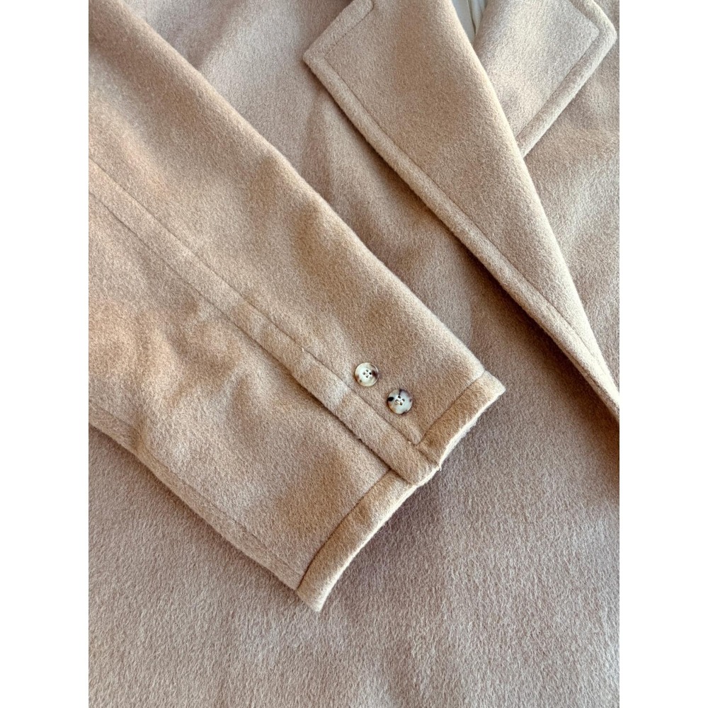 Camel Hair Vintage 90s Coat Belted Wrap Size 12 Made in USA‎ - Picture 8 of 11